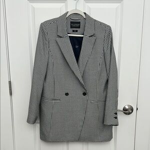 Wildfang Empower Double Breasted Houndstooth Blazer Size Large